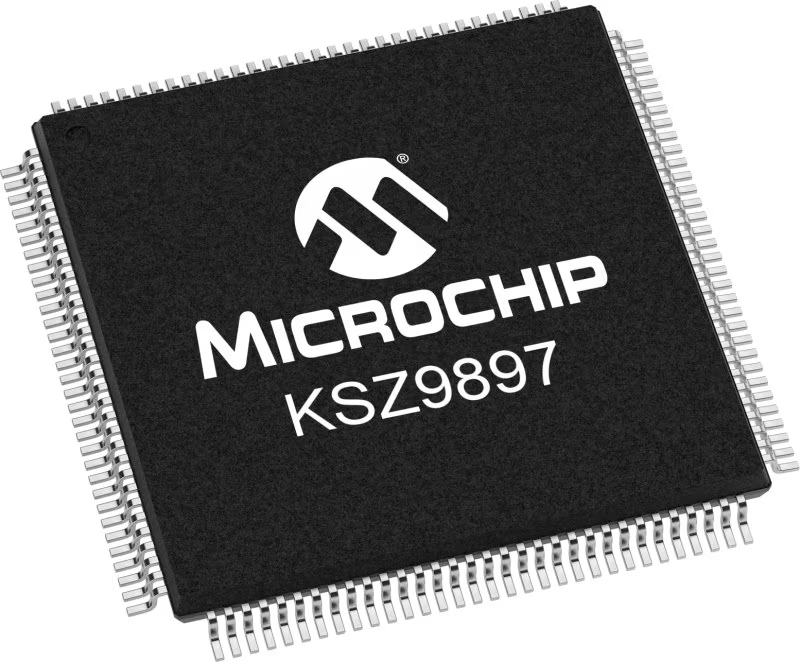 全新Microchip以太網(wǎng)產(chǎn)品 KSZ9897STXI 7 端口千兆以太網(wǎng)交換機，支持 SGMII/RGMII/MII/RMII