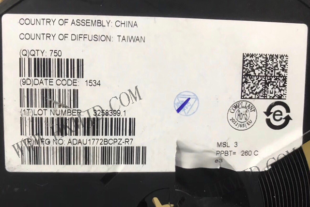 ADAU1772BCPZ 一款具有四個(gè)輸入和兩個(gè)輸出的編解碼器，內(nèi)置數(shù)字處理引擎