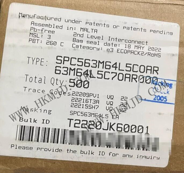 [供應芯片] SPC563M64L5COAR (ST) 32位單核 e200z3 SPC56 微控制器 IC